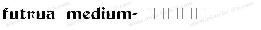 futrua medium字体转换